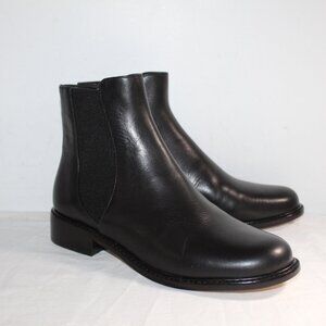 NWOB Marion Parke Ava Black Side Zip Flats Boots Booties Ankle 40